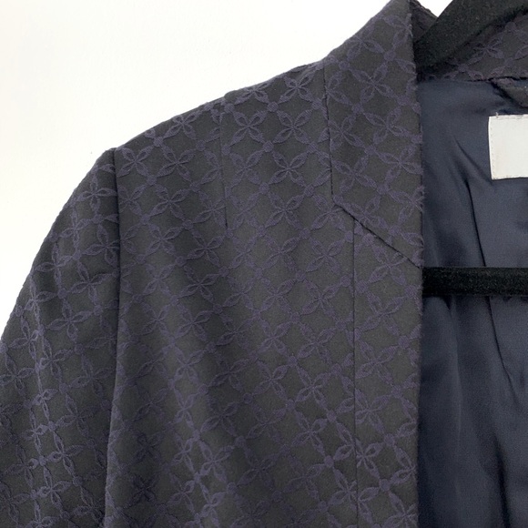 Collarless 3/4 sleeve blazer - Picture 3 of 8